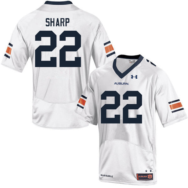 Men's Auburn Tigers #22 Jay Sharp White 2021 College Stitched Football Jersey